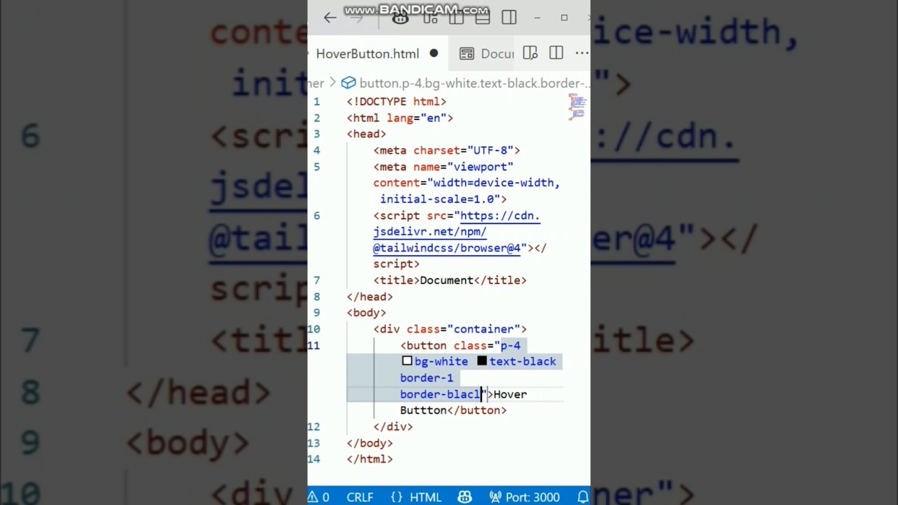 Hover Button using HTML & Tailwind CSS. Simple & Stylish Button Animation 