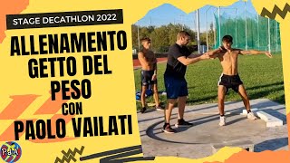 Getto del PESO - allenamento dello stage dei decatleti a Crema, con Paolo Vailati