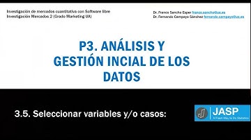 3 5 Seleccionar variables y o casos JASP