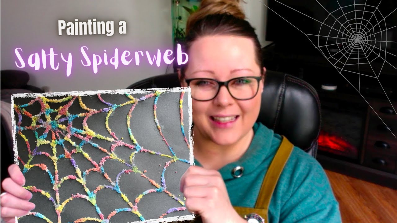 Salt Painted Spiderweb - The Best Ideas for Kids