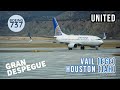 Boeing 737 - hermoso despegue en Vail rumbo a Houston - United