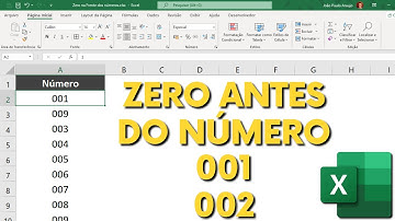 Como colocar Zeros na frente do número no Excel | Número tipo serial 001