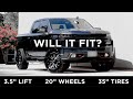3.5" Lift 20" Wheels 35" Tires on a 2021 Chevrolet Silverado | Will it Fit |