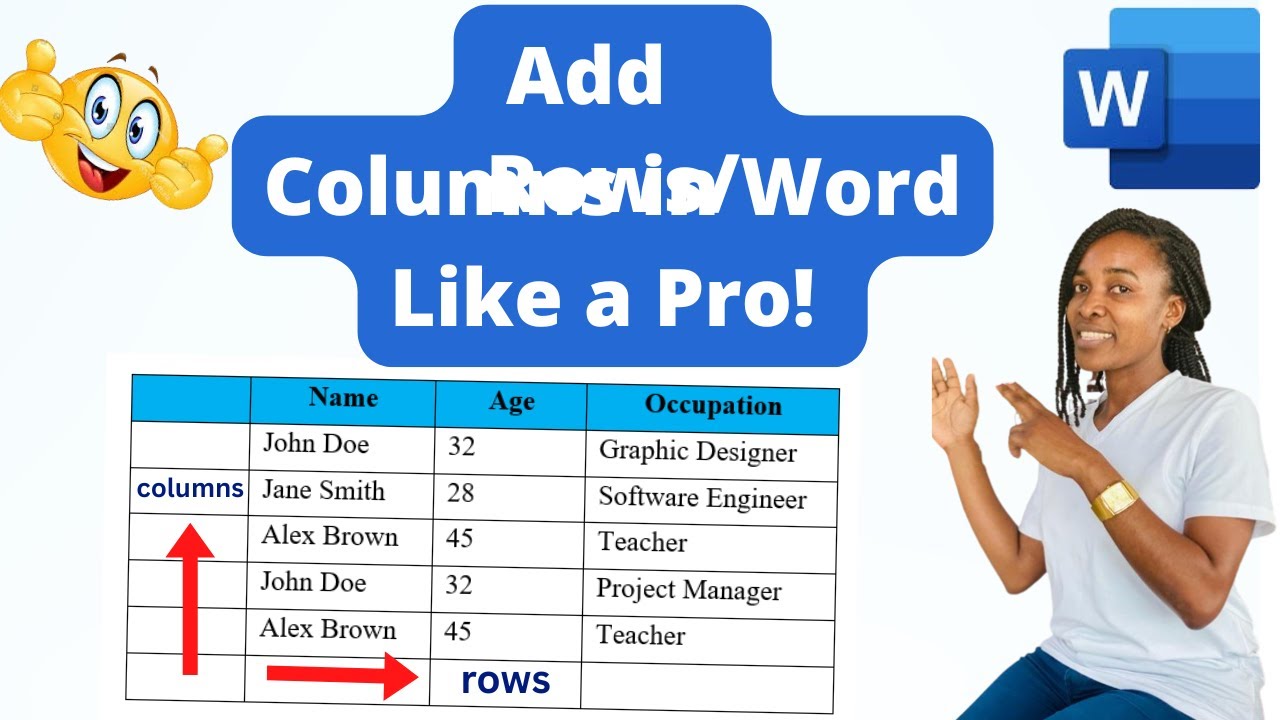 How to quickly add rows and columns in Microsoft Word tables #msword ...