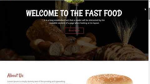 Fast Food HTML Template