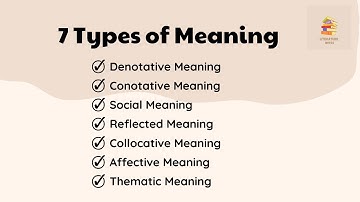 Seven Types of Meaning