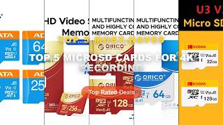 Top 5 MicroSD Cards For 4K Recording: Top 5 Best Sellers - KODAK Micro sd Card 32GB 64GB 128GB 256GB