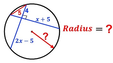 Can you find Radius of the circle? | (Intersecting Chords) | #math #maths | #geometry