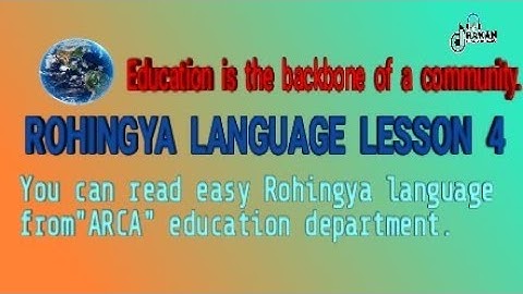 Rohingya language Lesson 4