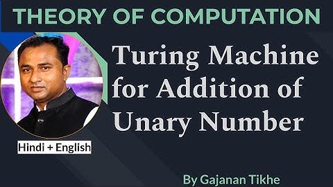 Turing Machine for Addition of Unary Number | Theory of Computation