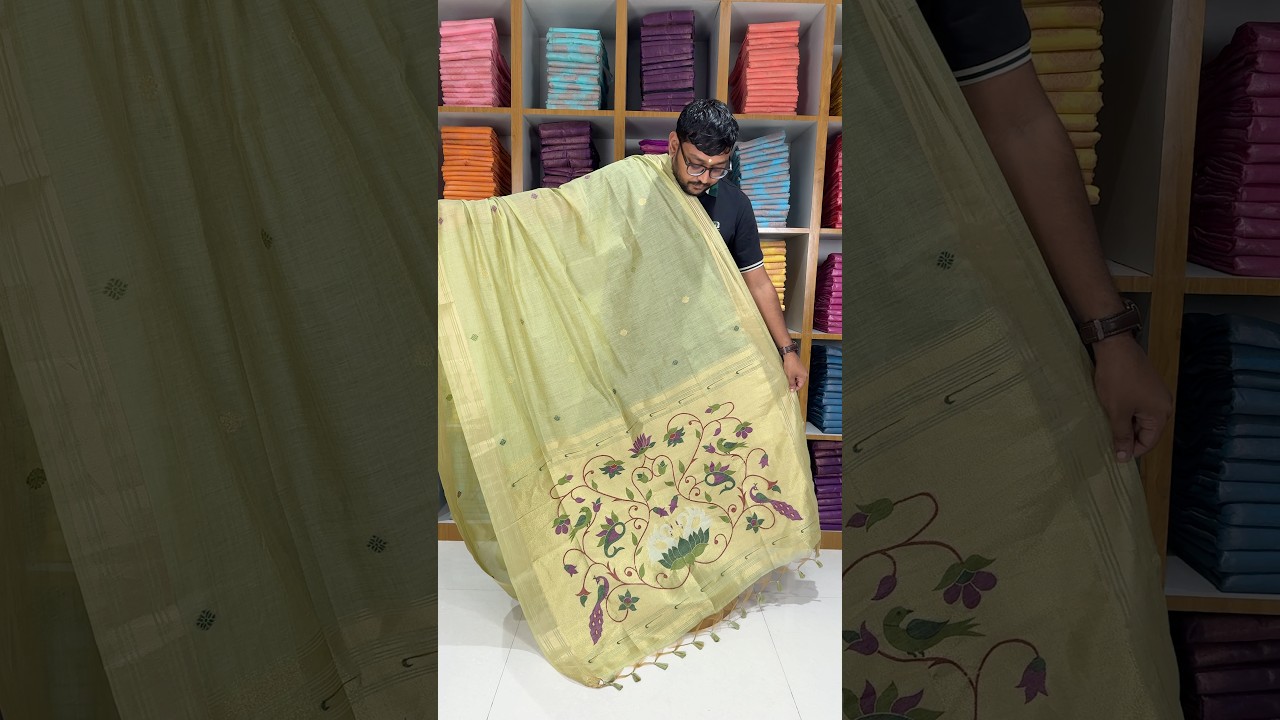 Soft Muga Cotton Classic Paithani Saree