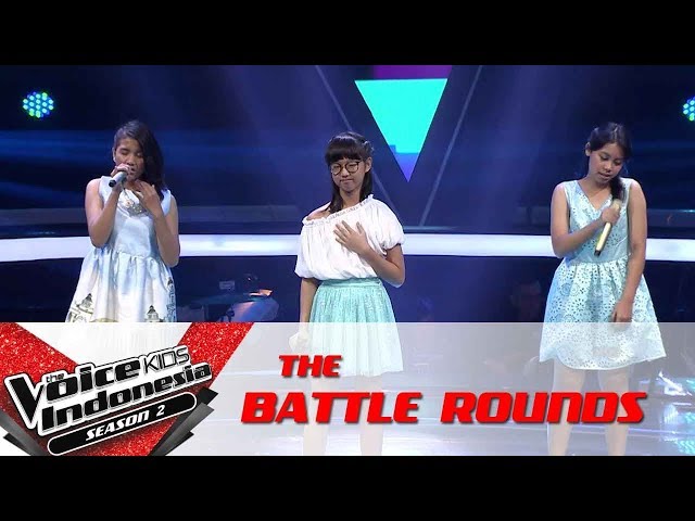 Kim u0026 Meril u0026 Vitara Elastic Heart | Battle Rounds | The Voice Kids Indonesia S2 GTV 2017 class=