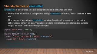 Understanding the Difference Between createRef and useRef in React