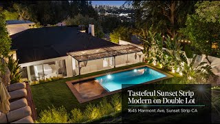 SOLD | Tasteful Sunset Strip Modern on Double Lot | 1645 Marmont Ave