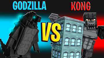 NOOB vs PRO : KING OF MONSTERS BATTLE (GODZILLA VS KING KONG CHALLENGE) in Minecraft  - Animation