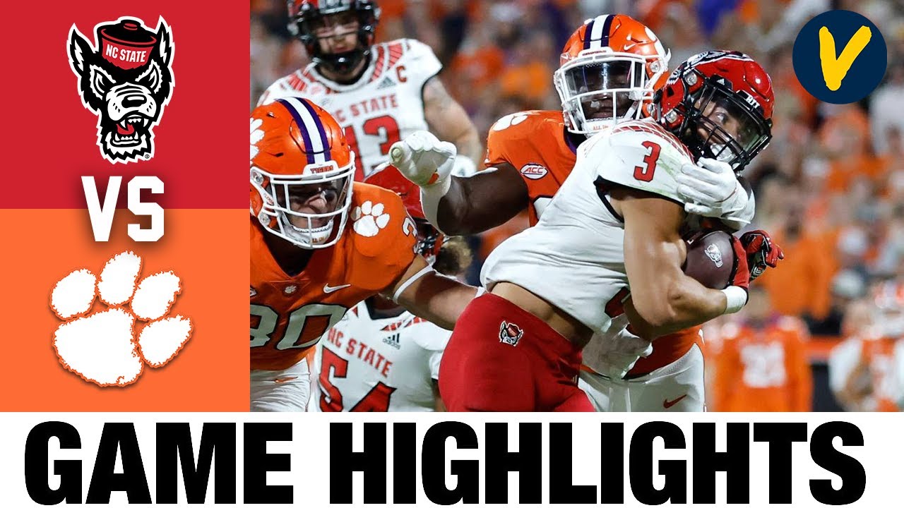 10 NC State vs 5 Clemson 2022 College Football Highlights YouTube