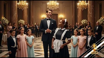 At the ball, the billionaire laughed: “Dance the waltz!” — the black maid stunned 6 twins