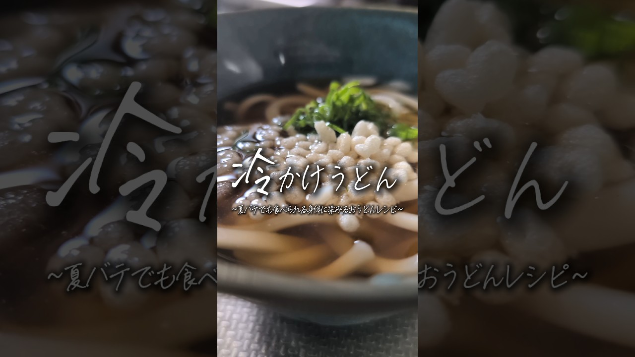 暑い日に食べたい。冷かけうどん🥢 #簡単レシピ #ズボラ飯 #節約レシピ