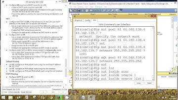 CCNA 4 Packet Tracer Activity 1.4.1.2 solution
