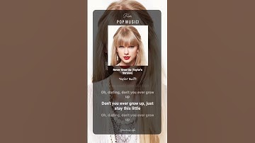 Thumbnail of Never Grow Up (Taylor's Version) By Taylor Swift #shorts #taylorswift