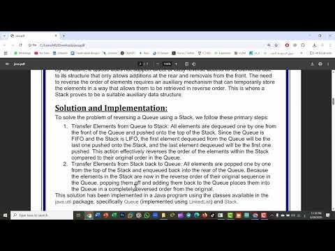 Reversing the Order of Queue ElementsUsing a Stack in Java