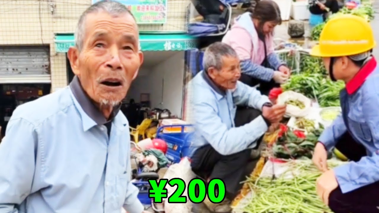 阿義沿街討要2塊錢搭公車，一條街沒一人幫忙，幸好一位84歲熱心大爺及時出現幫忙！ 【阿義走鄉村】#Farm #tour #drama #正能量