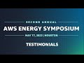 2023 aws energy symposium testimonials