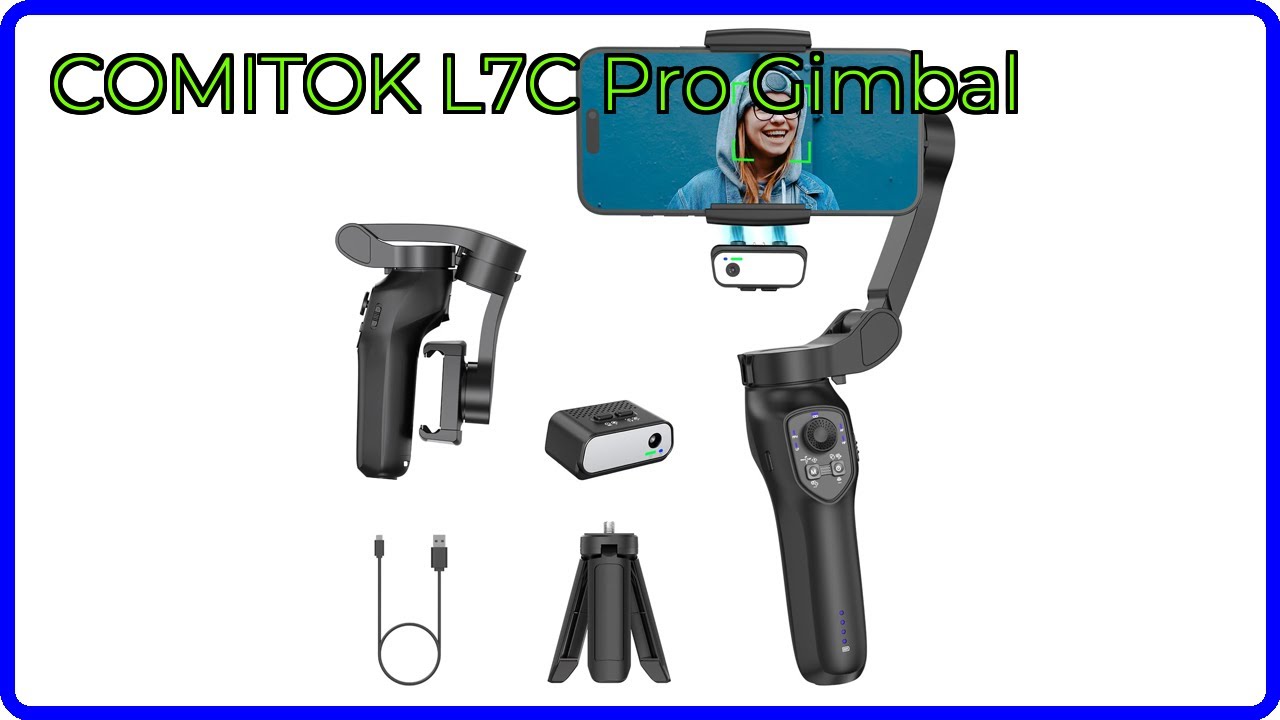 COMITOK L7C Pro, 3-Axis Gimbal Stabilizer for Smartphone