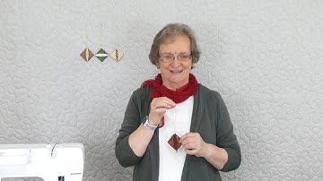 Quilting Tips & Techniques 251 - Making an ornament or gift tag using 2 1/2" squares.