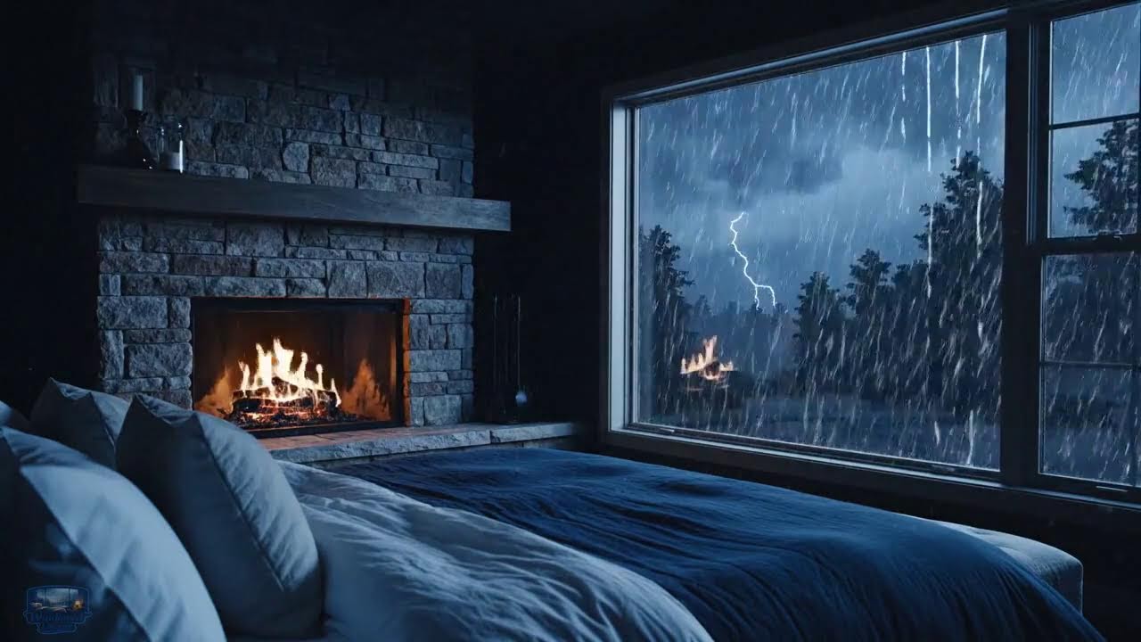 Thunderstorm Rain Sounds ⛈️ Powerful Sleep Aid | Stress Relief Rain Ambience