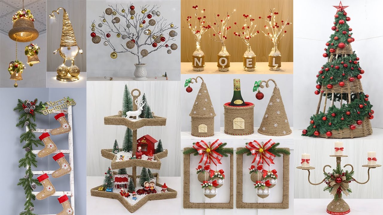 11 Jute craft Christmas decorations ideas Collection 2022 - YouTube