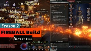 Tier 100 & Lilith - Fireball Sorceress Build & Guide - Diablo 4 Season 2