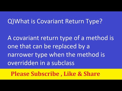 What is Covariant Return Type?