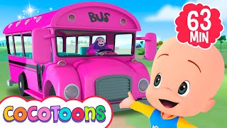 The Wheels On the Pink Bus  and more Nursery Rhymes for kids from Cleo and Cuquin  Cocotoons