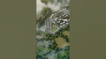 🏙️ Stunning 3D Aerial View of Modern High-Rise Apartment | Architectural Rendering by Yantram Studio
