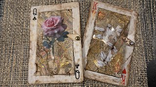 Altered playing card booklets