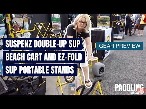 Suspenz Double-up SUP Beach Cart and EZ-Fold SUP Portable Stands | Gear Preview
