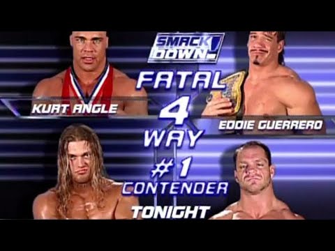 Kurt Angle Vs Edge Vs Chris Benoit Vs Eddie Guerrero SmackDown 12 5 2002 Highlights