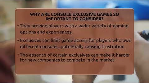 Why Are Console Exclusive Games So Important To Consider? - Video Gamers Vault