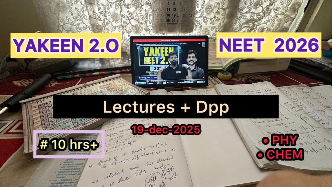 LIVE PHYSCIS + CHEMISTRY | BASIC LECTURES | DPP | NEET 2026 | YAKEEN 2.O | studywithzeenath