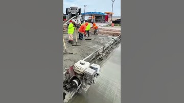 leveling the cement mixture casting in the construction process #construction #popular #viralshorts