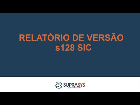 Relatório de Versão SIC - s128