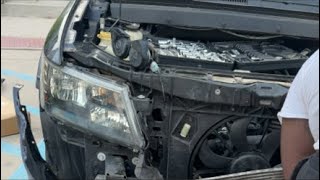 Single Mom Fixing Her Own Car 💪🏽 | Radiator & Fan Replacement | Real Life Vlog #youtubeshorts #fyp