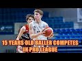 15 years old baller competes in pro league  bartosz lazarski  game highlights  poland