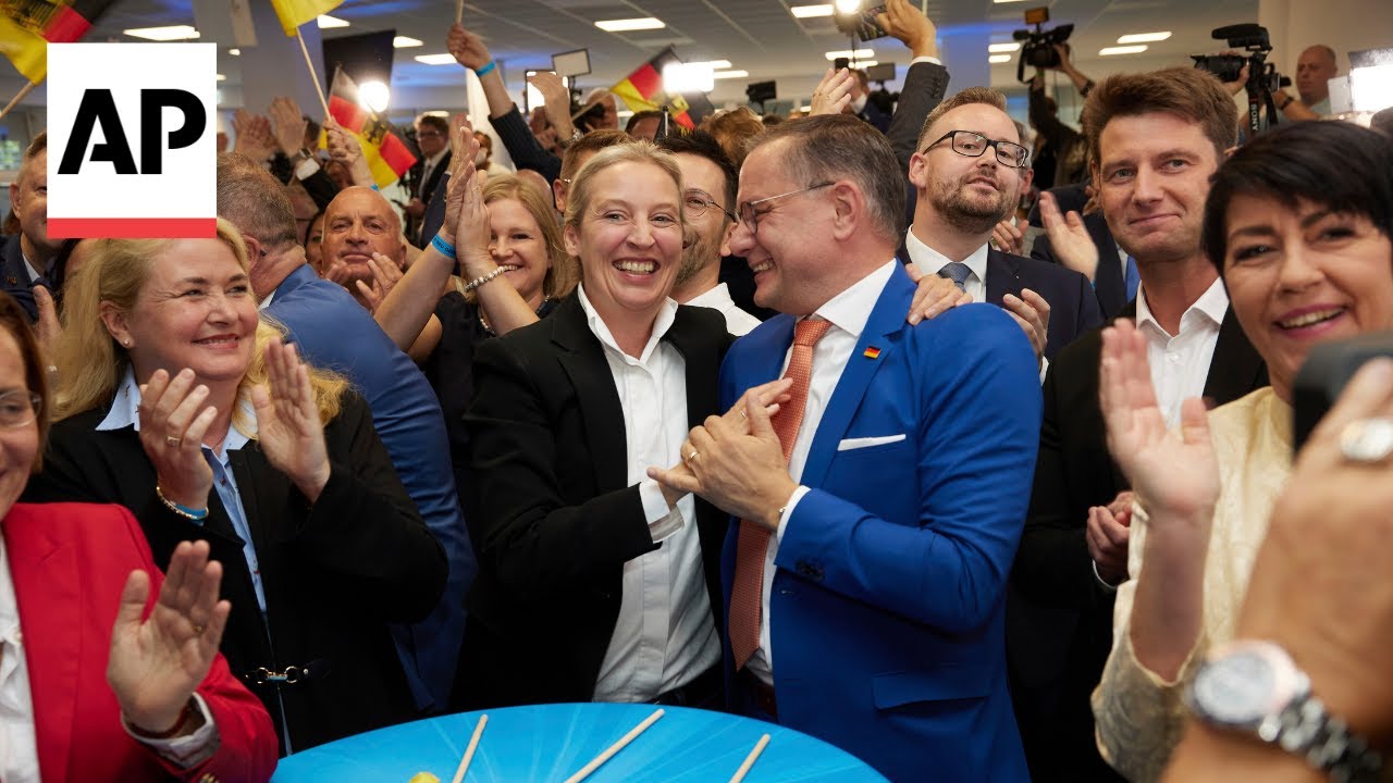 Germany sees far-right gains in European election - YouTube