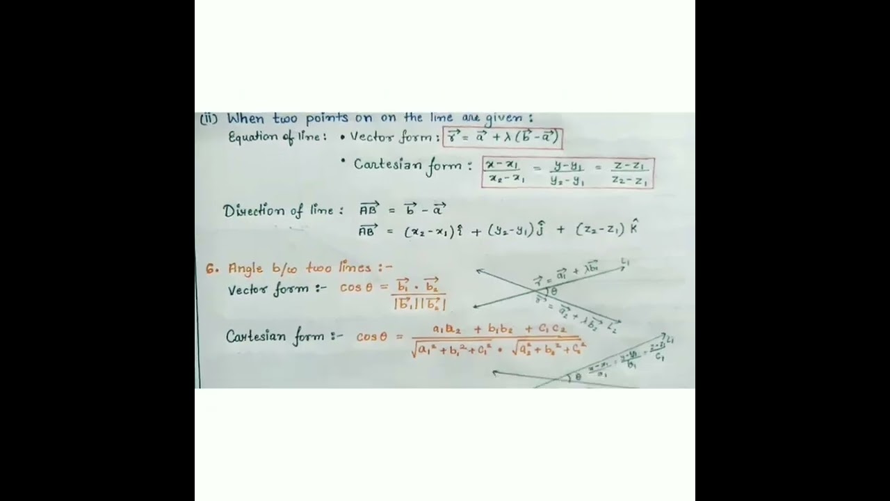 Three Dimensional  Geometry, chapter 11,class 12 