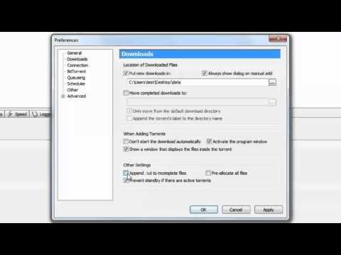 การตังค่าและเพิ่่มความเร็ว µTorrent  1.6.1