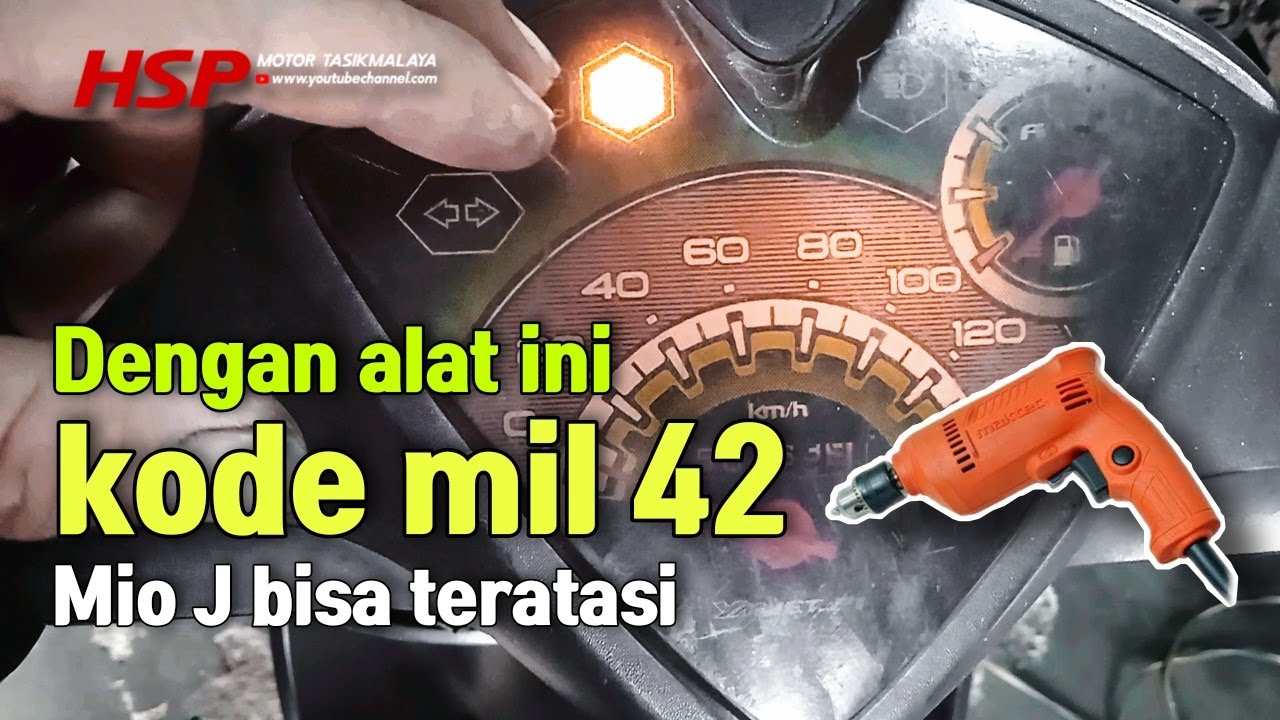 Cara reset kode mil 42 Yamaha mio J YouTube