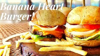 Burger Patty made from Banana Blossom/Heart Blossom | Delicious Veggie Burger Recipe