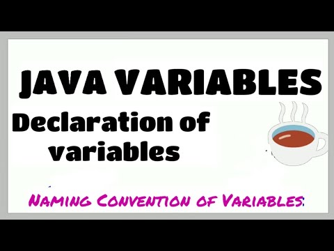 JAVA VARIABLES: What are the java variables: how to name,declare ...